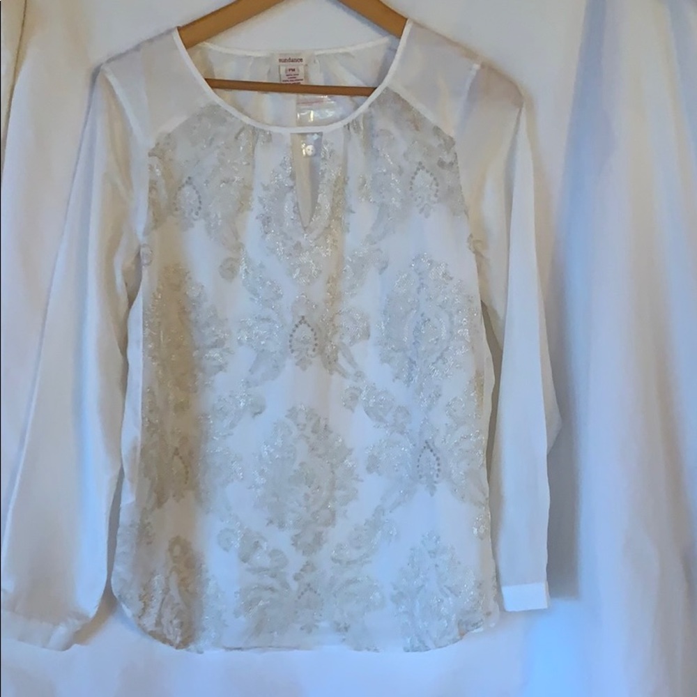 Sundance 100% Silk blouse Size PM
